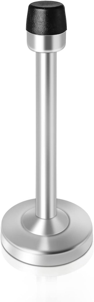 Duurzame 6 Inch Deurstopper met Rubber Buffer, Wandmontage en Geborsteld RVS Afwerking voor Binnen en Buiten, Ideaal voor Thuis en Kantoor