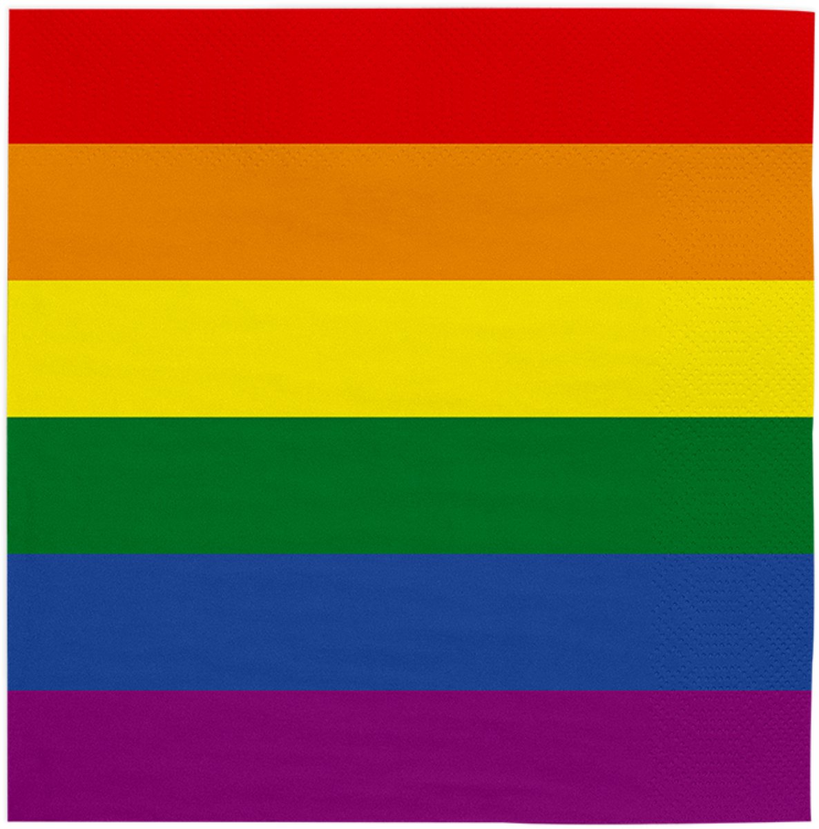 20 Luxe Regenboog 3-laags papieren servetten 33 x 33 cm – Regenboog pride fun diner