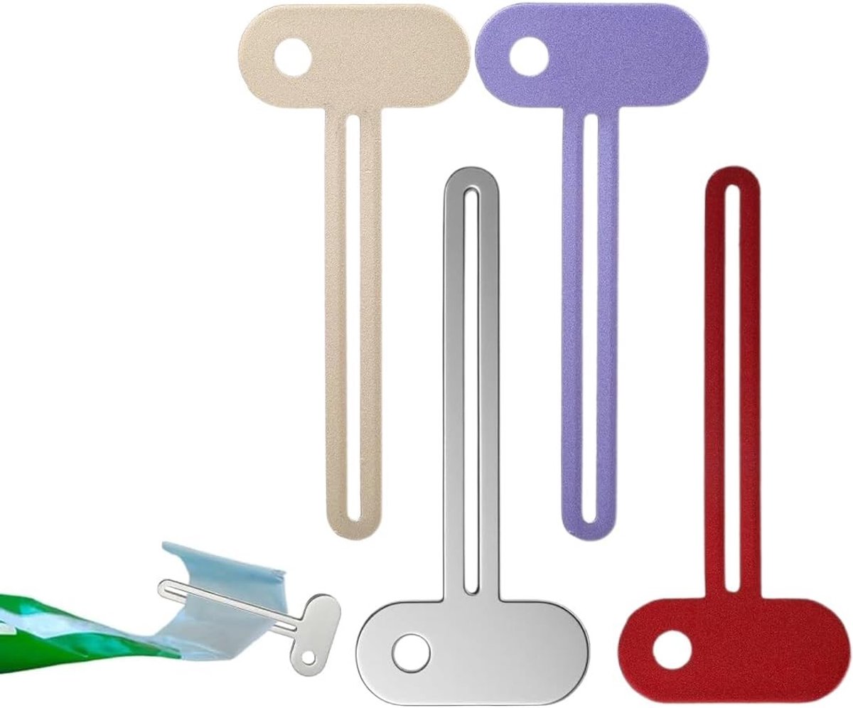 4-delige RVS Tubes Press Set voor het Uithalen van Tandpasta en Crèmes, Ideaal voor Keuken en Badkamer