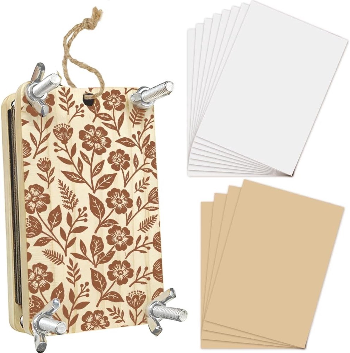 Mini Bloemenpers 4 Laags, Rectangulaire Plant Pers voor DIY Ambachten en Bladeren Bewaren, 6.3x10cm