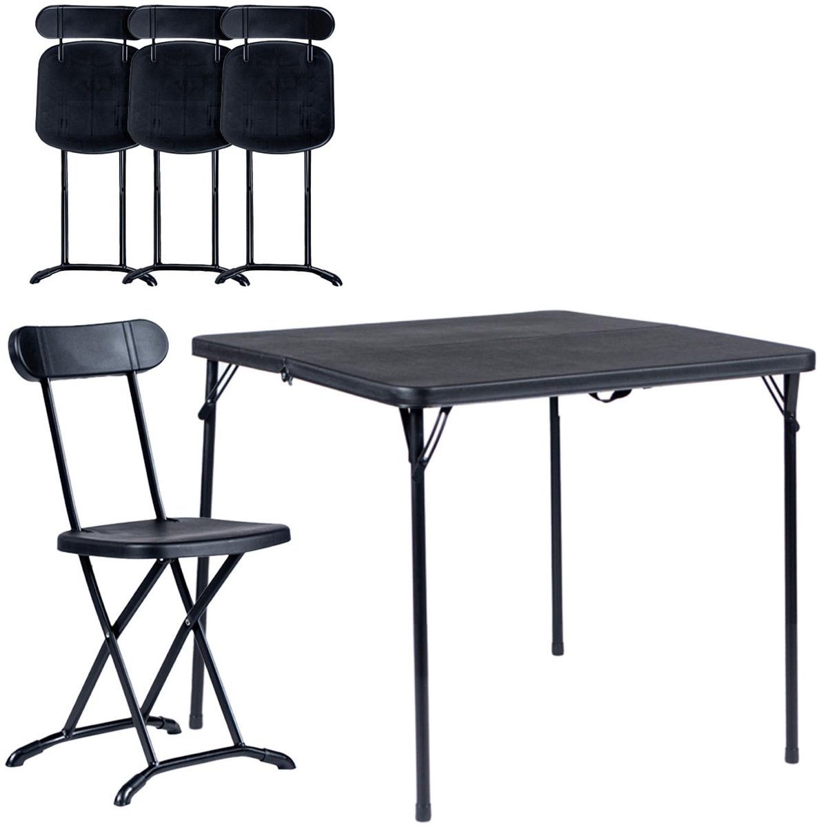 SnelShoppen - Draagbare Klaptafel Inklapbaar 180x75cm - Campingtafel voor Maximaal 6 Personen met Veiligheidsvergrendelingssysteem - Ideaal voor Feest