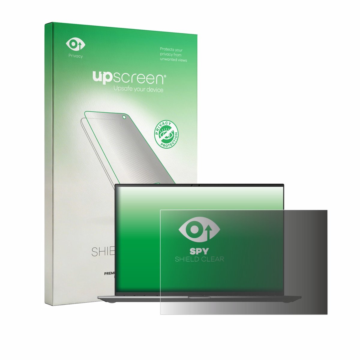 upscreen - privacy screenprotector voor LG gram 16Z90TL-G - Folie Beschermfolie Blauwlichtfilter