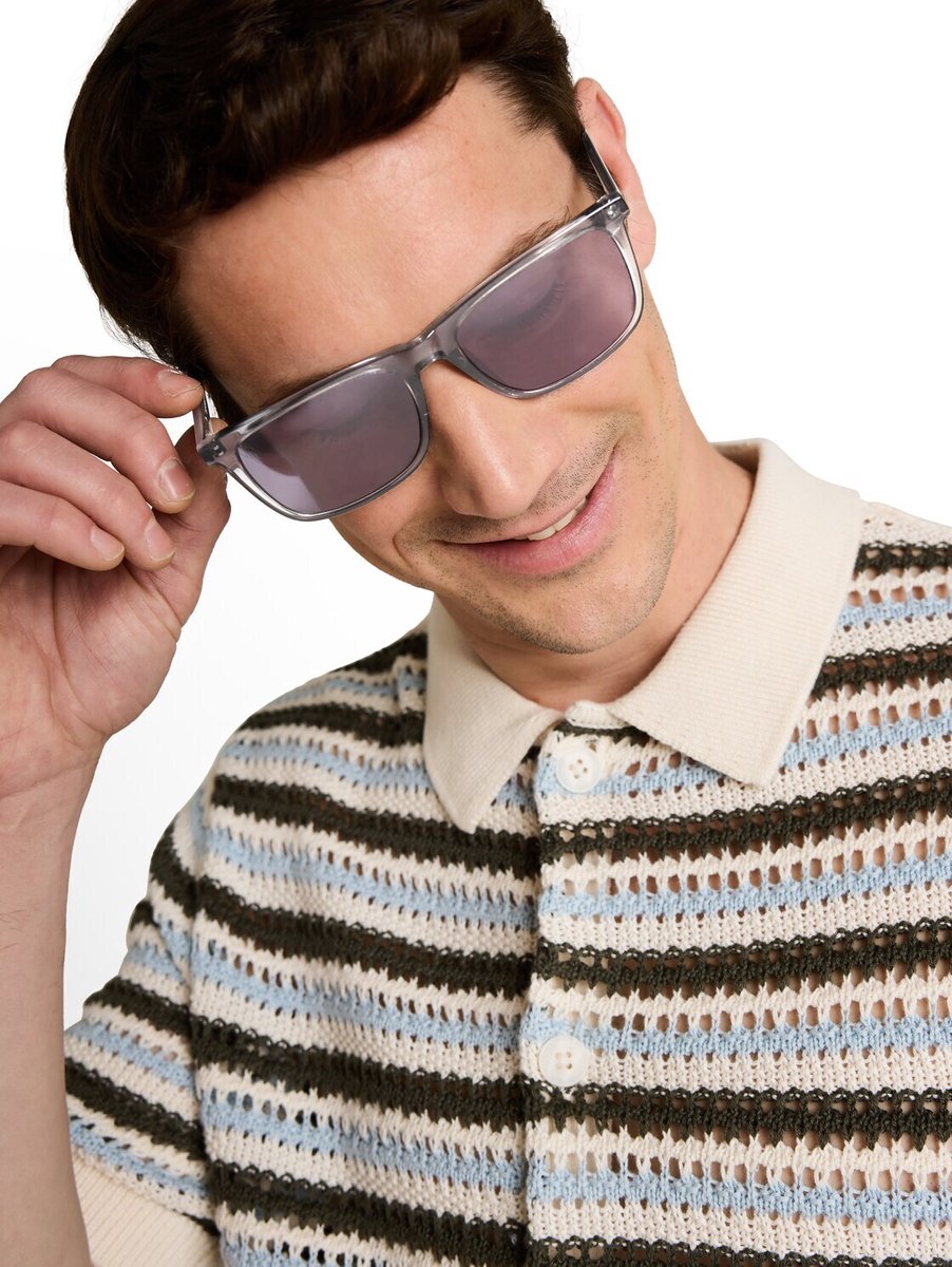 Tom Tailor - Karree-zonnebril van Acetate Renew UV400 - Maat ONESIZE - grey / gun