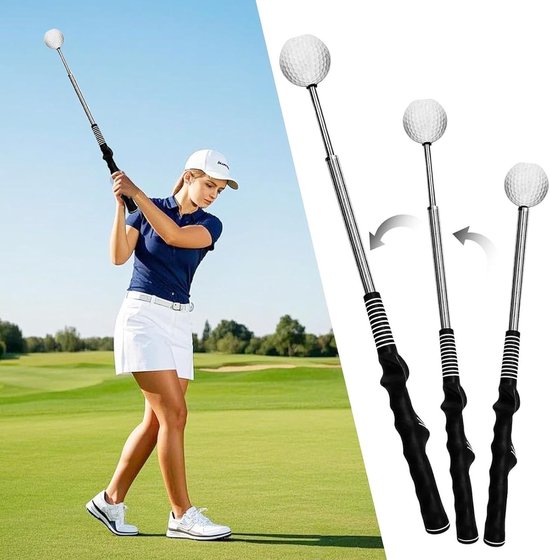 Intrekbare Golfswing Trainingshulp voor Oefenen en Opwarmen — afbeelding 4