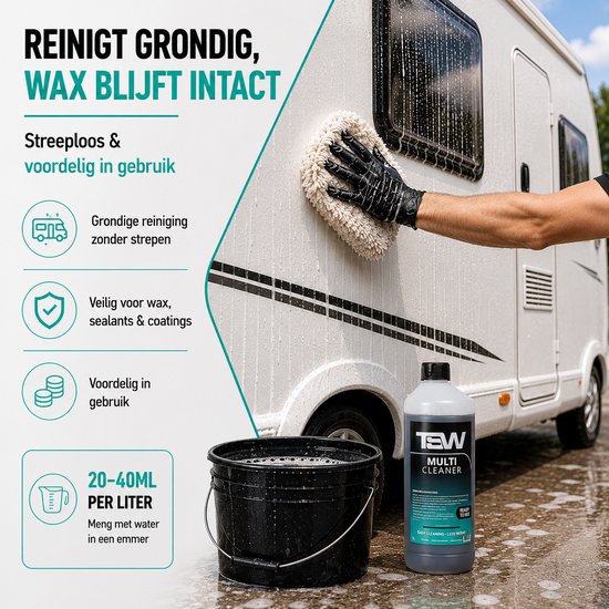 TSW Multi Cleaner - Camper- En Caravanshampoo 1 Liter Concentraat — afbeelding 4
