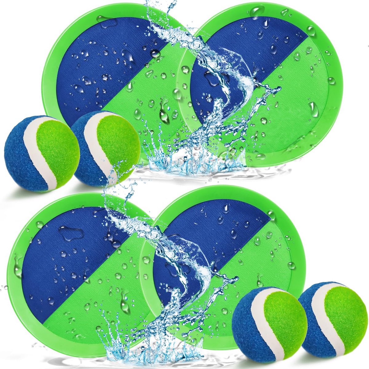 SnelShoppen - Jalunth Klittenbandbalspel - Strandspeelgoed - Waterdicht Werpspel voor Kinderen en Volwassenen - Outdoor Spelletjes voor Tuin en Strand