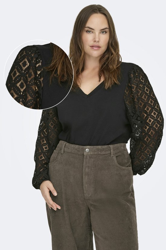 ONLY- CAREFFIE LS V-NECK BLOUSE JRS - Heren - T-shirt