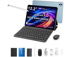 Blackview Tablet MEGA 5 - 12.2 inch - 32GB RAM - 256GB ROM - 10000mAh - Android 16 - Blauw