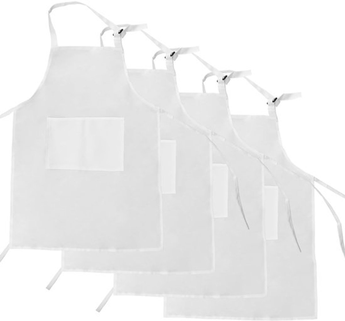 Kinderschort 4-delig - Verstelbaar - 2 zakken - Polyester - 62*46 cm - Voor jongens/meisjes 7-13 jaar - Keukenschort