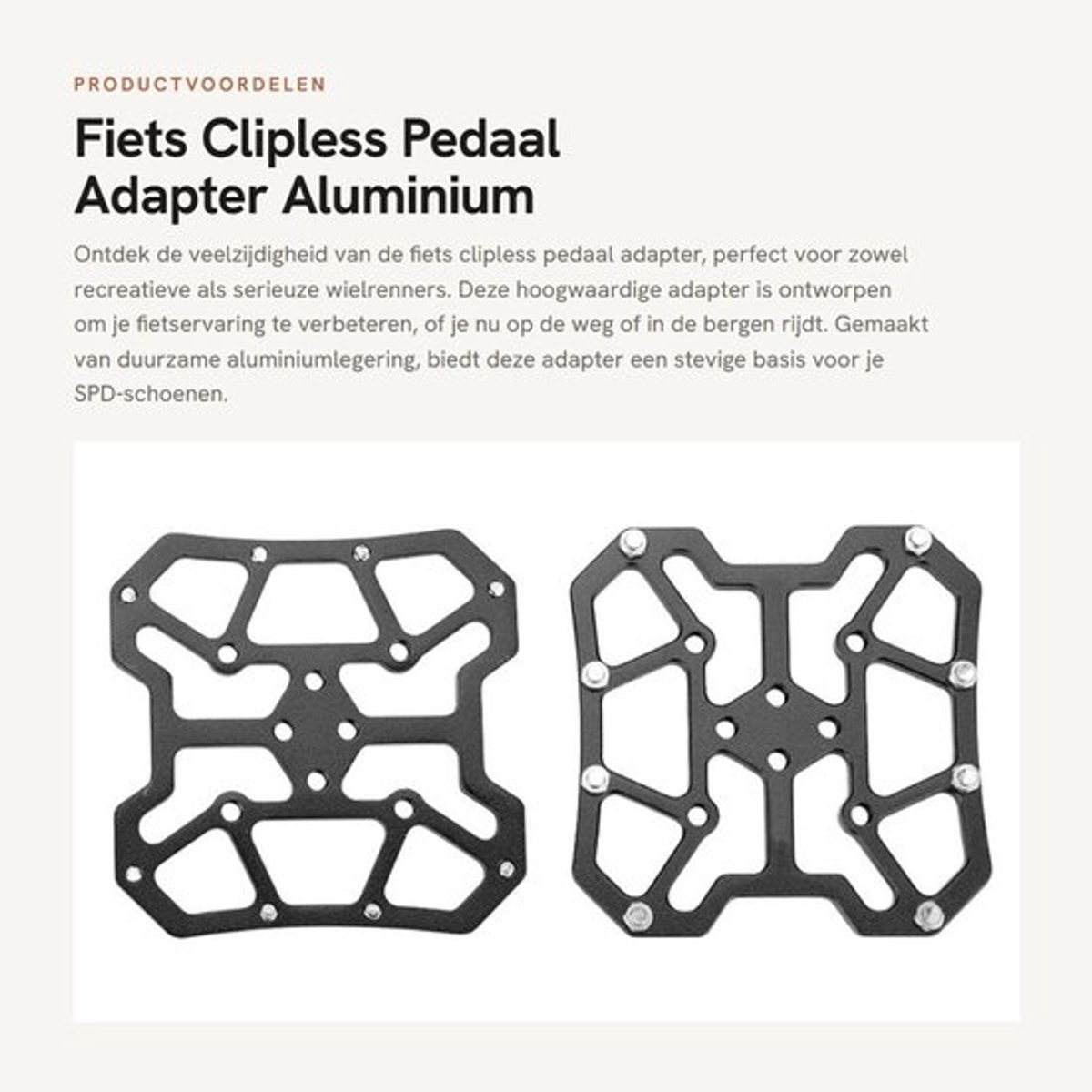 Fiets Clipless Pedaal Adapter - Aluminium Pedaal - Ideaal voor Wielrenners - Zwart - Lichtgewicht en Duurzaam - Geschikt voor SPD-Schoenen