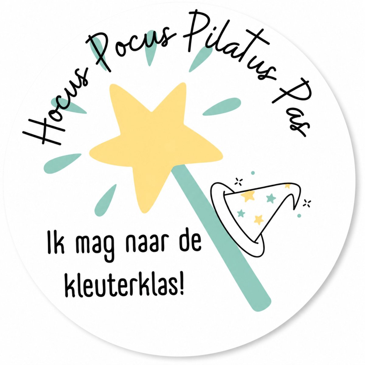 Traktatiestickers Kleuterklas Groen | Hocus Pocus Pilatus Pas | 20 Stickers | Afscheid Kinderopvang | Memories Are Timeless