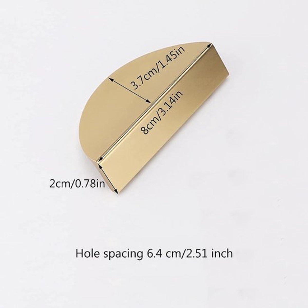 Kasthandgrepen Set van 6 - Gouden Halve Maan - Aluminium - Modern - Roestvrij - Geschikt voor Keuken/Slaapkamer/Kantoor - Meubelknoppen