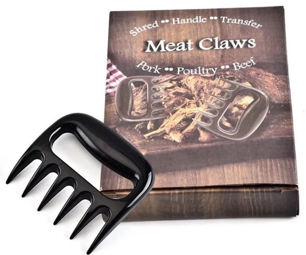 Grillklauwen Hittebestendig - Vleesmolen - Antislip - Kunststof - Ergonomische Handgrepen - 2 Stuks - Vleesklauwen