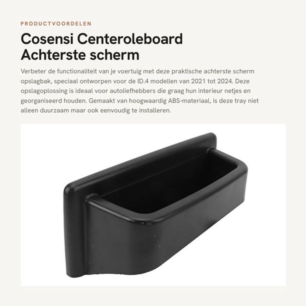 Opbergbox Achter Scherm - Opbergdoos - Auto Accessoires - Ruimte-uitbreiding - Duurzaam ABS - Antislip Rubber Pad - Opbergtray