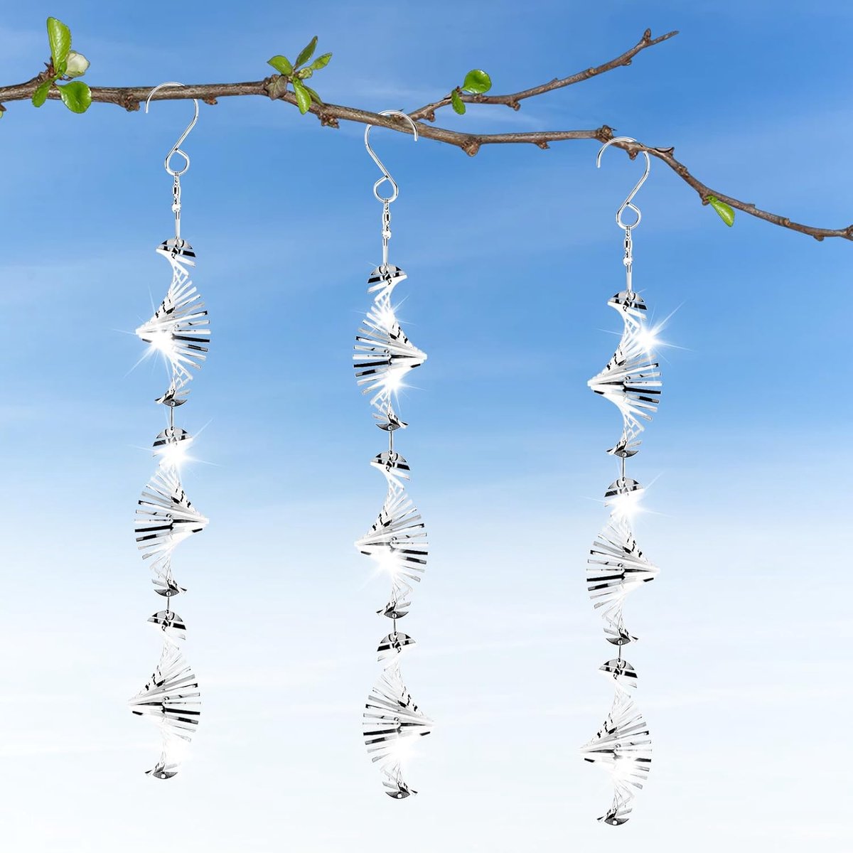 Windspel vogelafweer - 3D roestvrij staal - reflecterende duivenafweer - SnelShoppen
