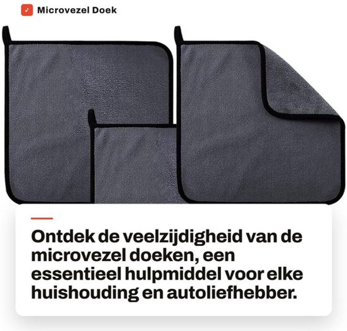 Microvezeldoek Extra - 3 Stuks - Premium Reinigingsdoeken - Dubbelzijdige Autodrooghanddoeken - Absorberend - Zacht en Duurzaam - Reinigingsdoek