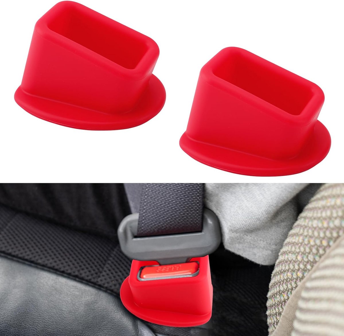 SnelShoppen - 2 Pack Auto Veiligheidsgordel Buckle Houder, Silicone Buckle Booster voor Kinderen en Volwassenen met Beperkte Mobiliteit, Houdt Buckle