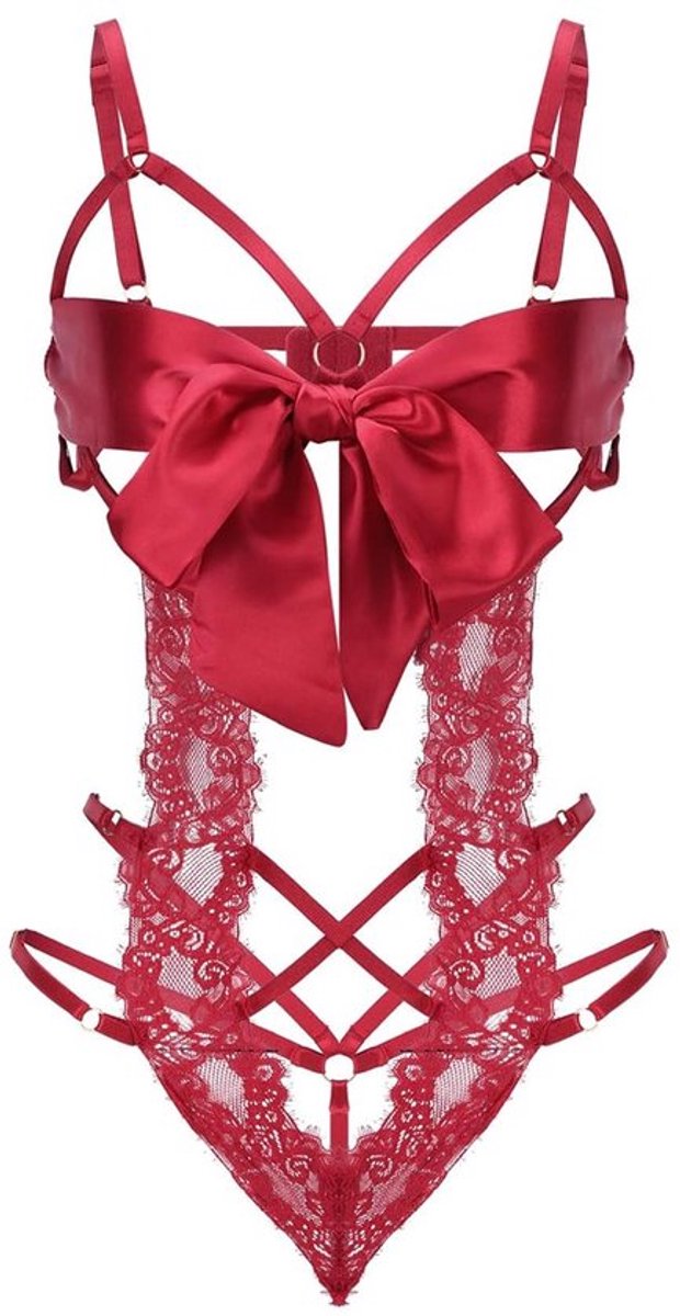 Lingerie Set - Sexy Lingerie - Kant - Strikontwerp - Mouwloos - Comfortabele Pasvorm - Unieke Kleuren - Nachtkleding