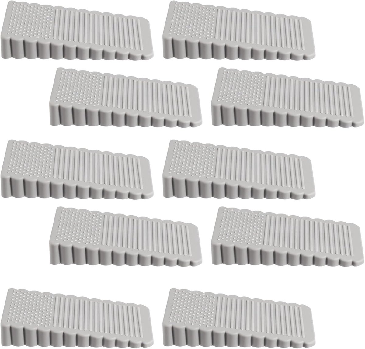 10 stuks deurstoppers voor onderkant van de deur, rubberen deurstopper wig stapelbare deuren stop wig voor thuis - ShopVlot