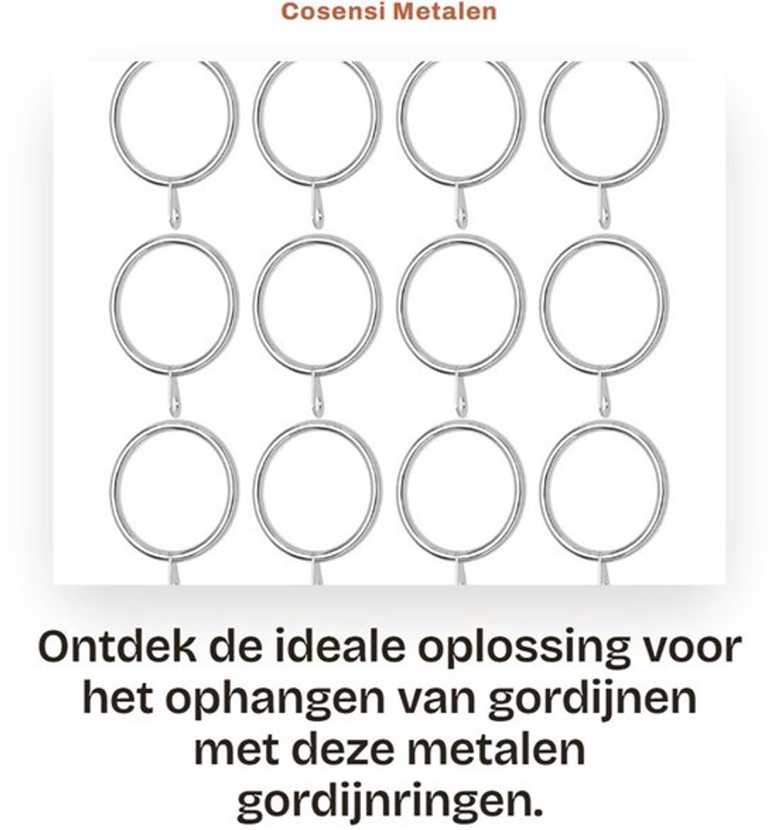 Gordijnringen 50 Stuks - Metalen Ringen - Binnendiameter 38 mm - Geschikt voor Gordijnroedes 30-35 mm - Duurzaam - Zilver - Gordijnhaken