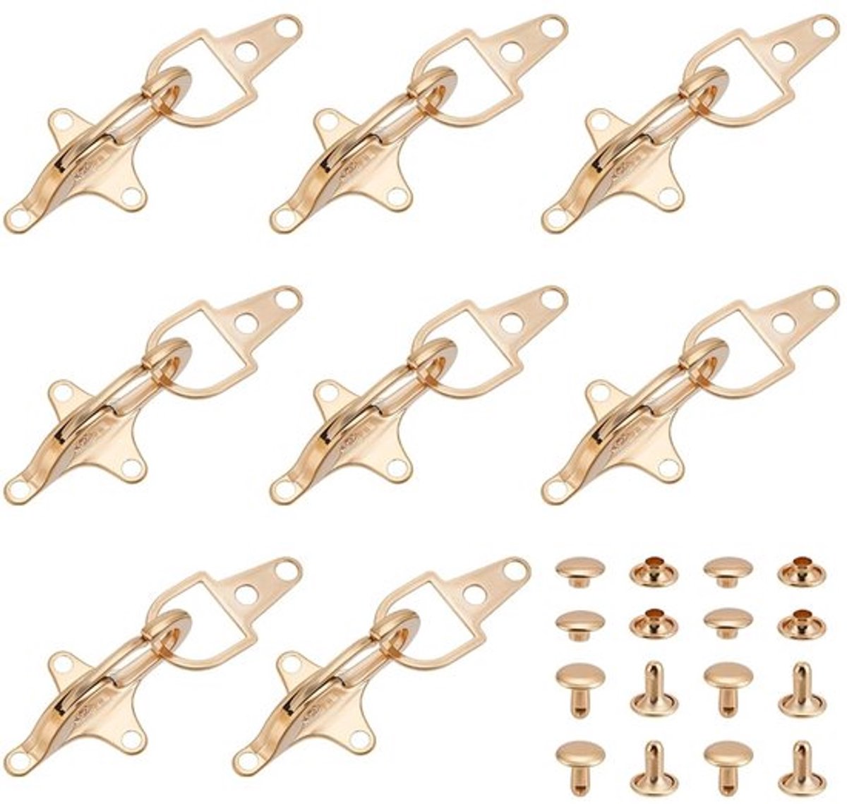 Gespen 8 Sets - Kledingaccessoires - Kraagclips - Klinknagels - Sluiting 48,5x28,5mm - Perfect voor Outfits