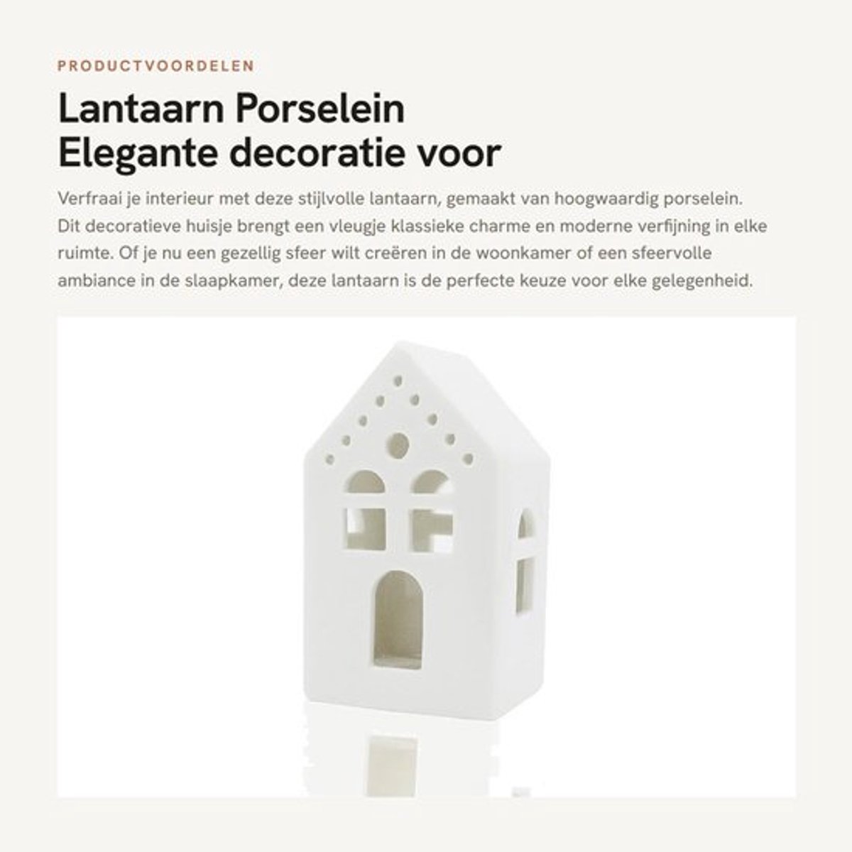 Lantaarn elegante keramische decoratie - Tafel decoratie - Huisdecoratie - Afmetingen 12x7x6 cm - Gewicht 270 g - Perfect voor kaarsen - Kaarsenhouder