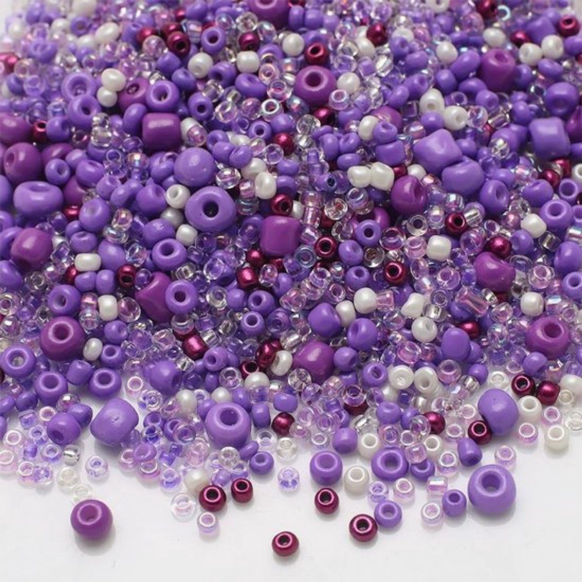 Knutselkralen 4 Zakjes - Glaskralen Mix 2/3/4 mm - Sieraden Maken - Doe-Het-Zelf Handwerk - Decoratie - 17 g per Zak