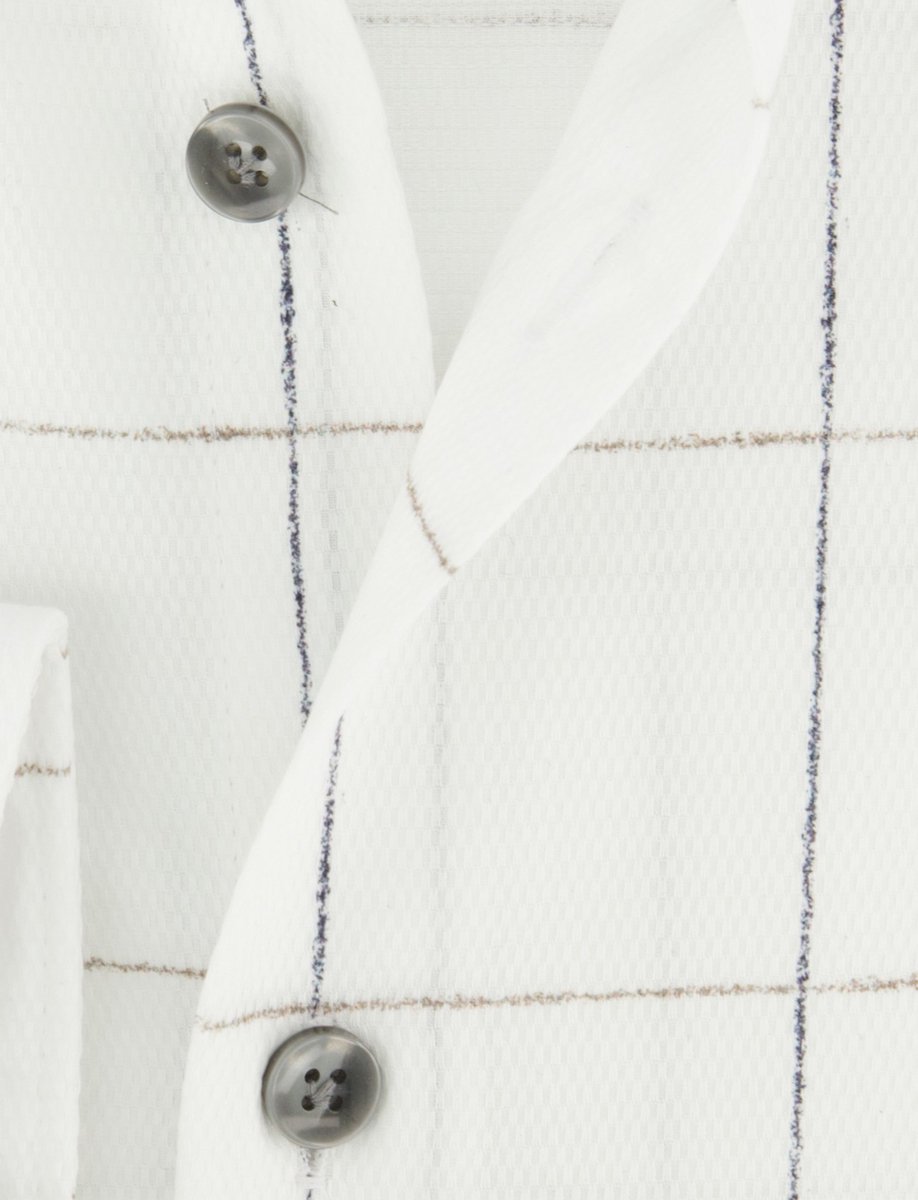 John Miller Overhemd Cutaway Collar Large Check Easy Care Wit / male