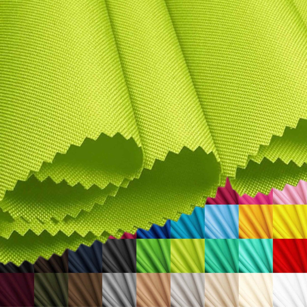 Lantigo Oxford 500D Stof Waterdicht Limoengroen 160 cm Meterware 1 m – scheurvast & PU-gecoat