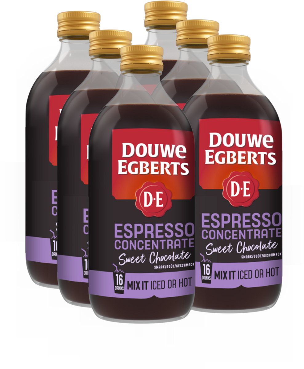 DOUWE EGBERTS Espresso Concentrate Chocolate 6 x 485 ml