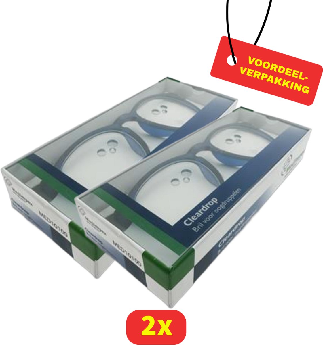 Cleardrop druppelbril - 3 gaten - 2x - Voordeelverpakking!