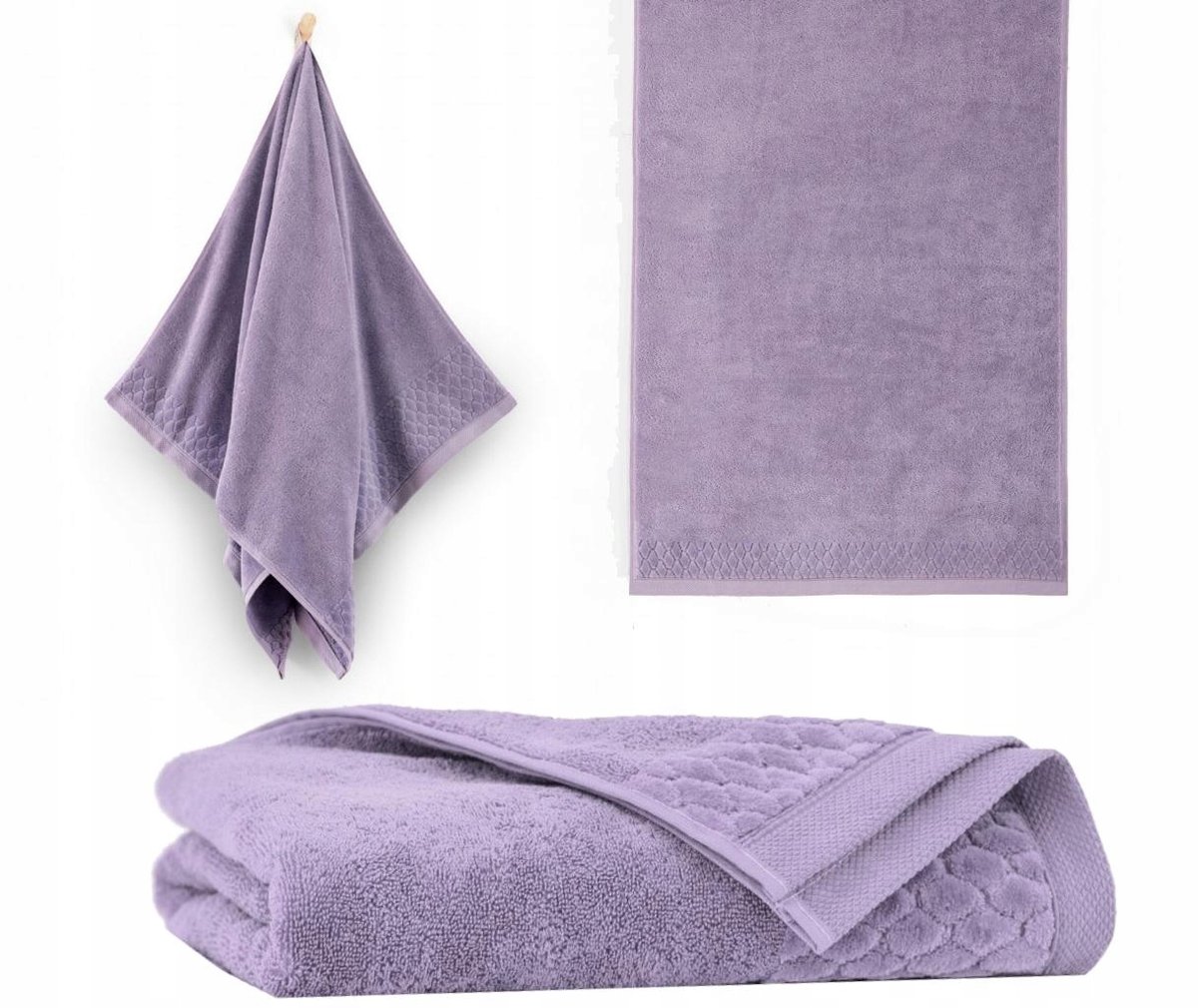 KONEY - Badhanddoek - Carlo - 50 x 100 cm - Paars - 500 g/m²