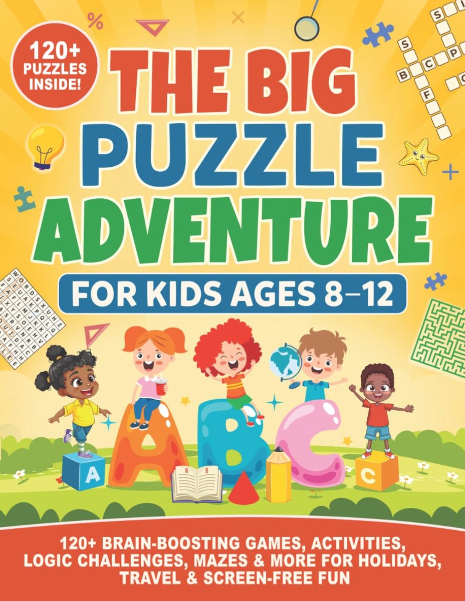 SnelShoppen - The Big Puzzle Adventure voor Kinderen (8-12 jaar) - 120+ Breinbrekers, Activiteiten, Logische Uitdagingen, Doolhoven en Meer voor Vakan