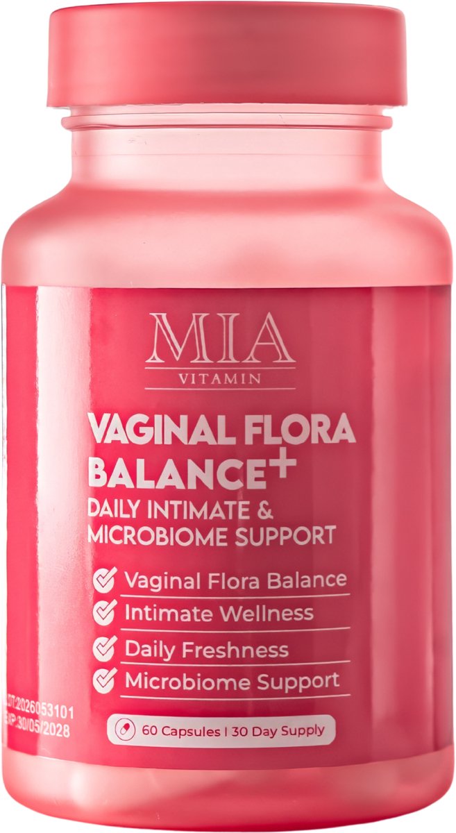 Vaginale Biotica - D-Mannose & Cranberry - 3 Biotische Stammen - Ondersteunt Vaginale Flora - 60 Capsules