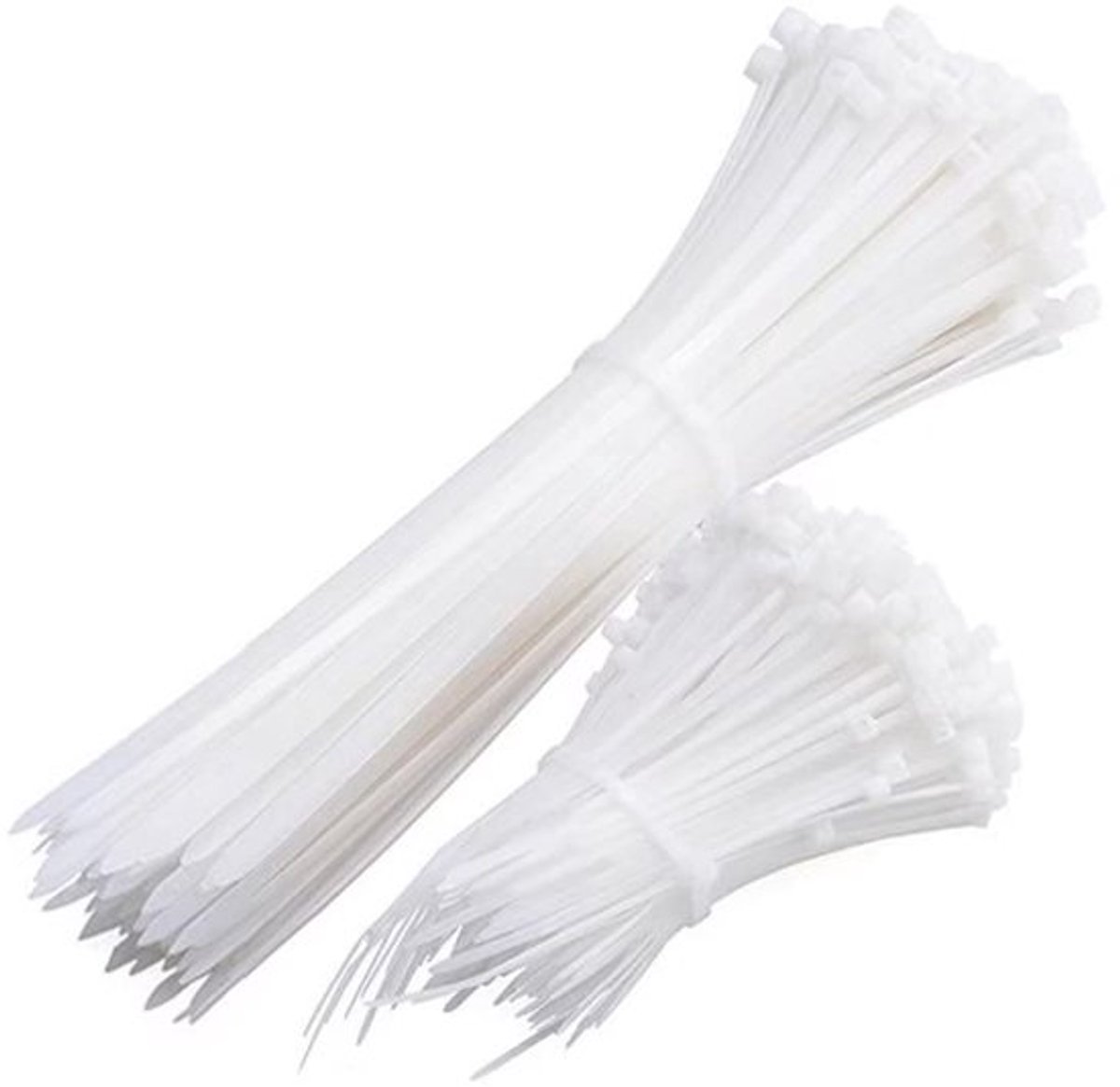 Witte Kabelbinders - Nylon Kabelbinders - 500 stuks - Organiseren van Draden - Ritssluitingen - Bevestigingsmiddelen - Geschikt voor Kabe...