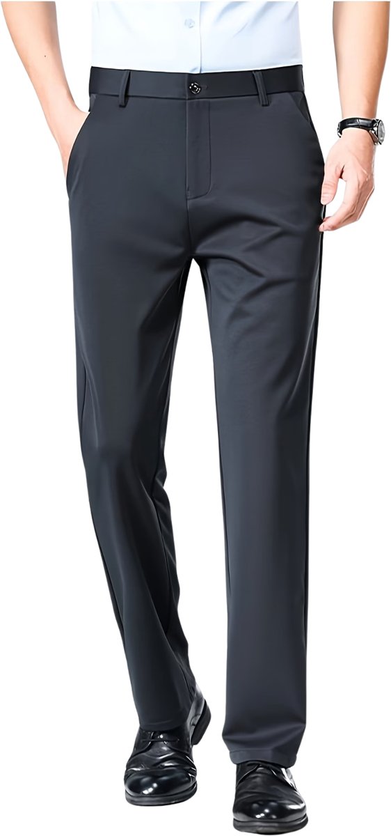 Currero Pantalon Heren Chino Regular Fit Golfbroek Nette Broek Met Elastische Tailleband Volwassenen XXS Grijs
