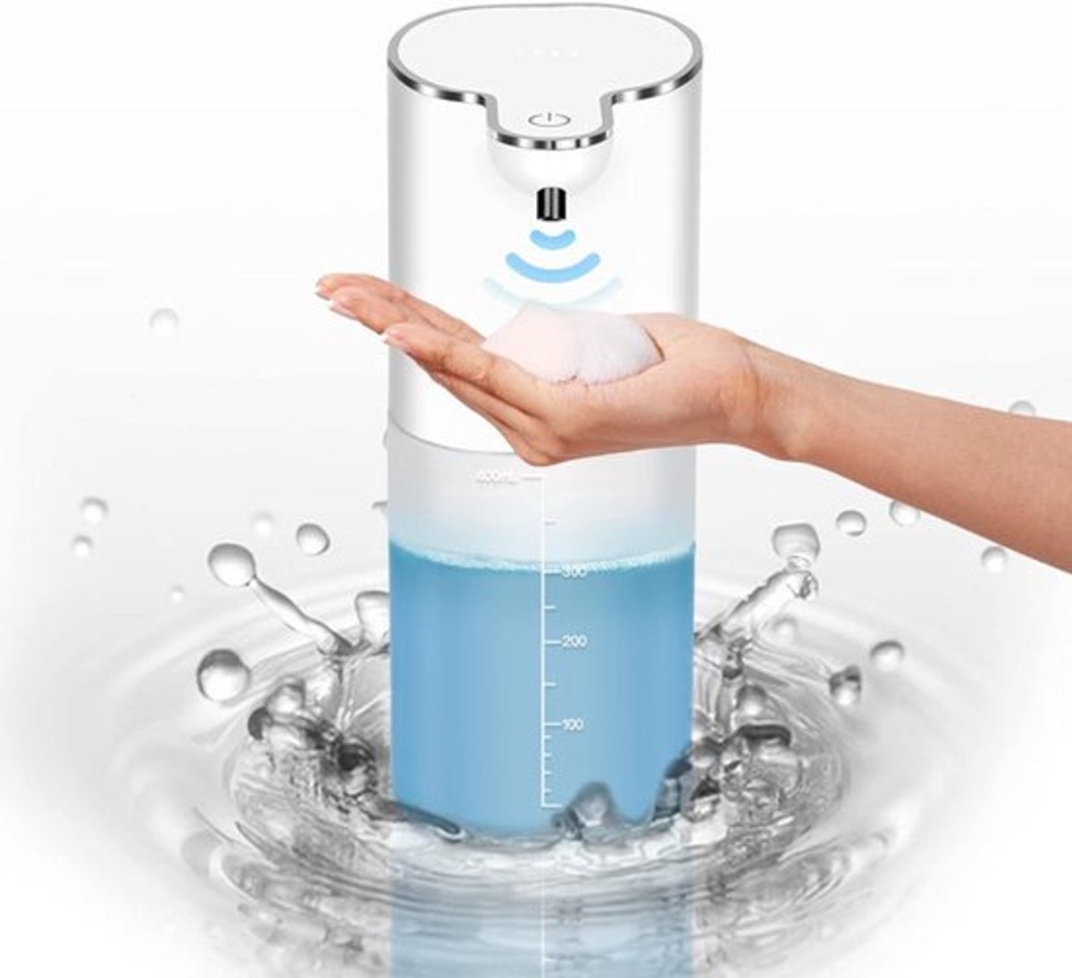 Inhoud: 400 ml, 4 instelbare standen, IPX5 waterdicht, automatische hangende zeepdispenser, navulbare automatische zeepdispenser.