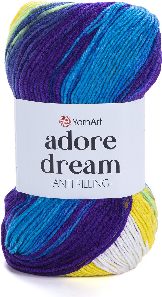 YarnArt Adore Dream – Anti-Pilling Acryl Garen met Kleurverloop – Zacht & Kleurvast – Ideaal voor Kleding en Accessoires - Kleur 1070