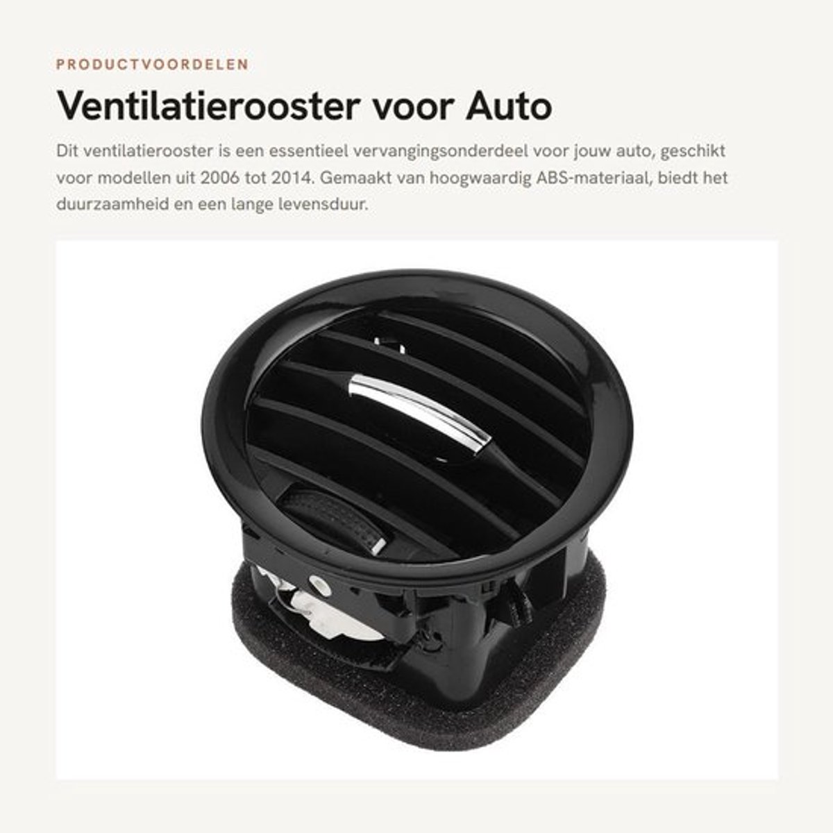 Ventilatierooster Hoogwaardig ABS - Vervanging 13203702 - Geschikt voor D 2006-2014 - Eenvoudig te installeren - Duurzaam - Roestvrij - Dashboardrooster