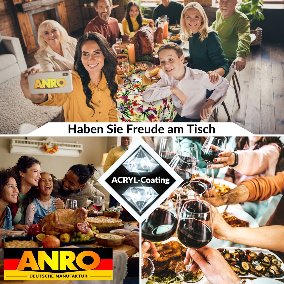 ANRO Tafelkleed Bloemenranken Beige 140x120cm Rechte rand Afwasbaar Waterafstotend Binnen & Buiten