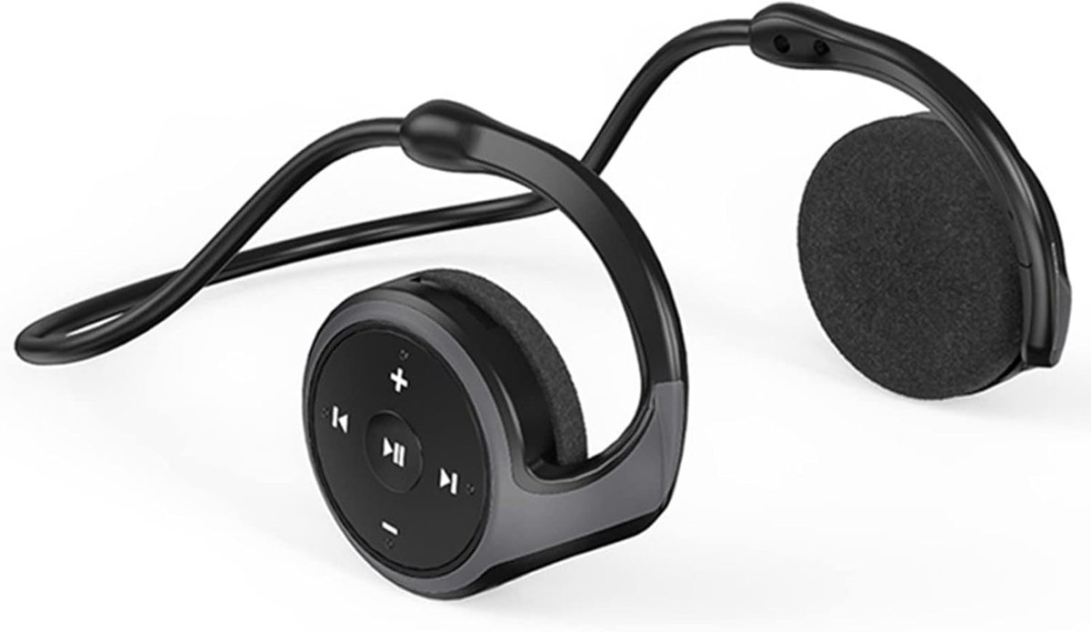 SnelShoppen - Sport Bluetooth Oordopjes met Bluetooth 5.0, Over-Ear Hoofdtelefoon, TF-kaart & FM-Radio, CVC8.0 Noise Canceling, 12 Uur Speeltijd voor