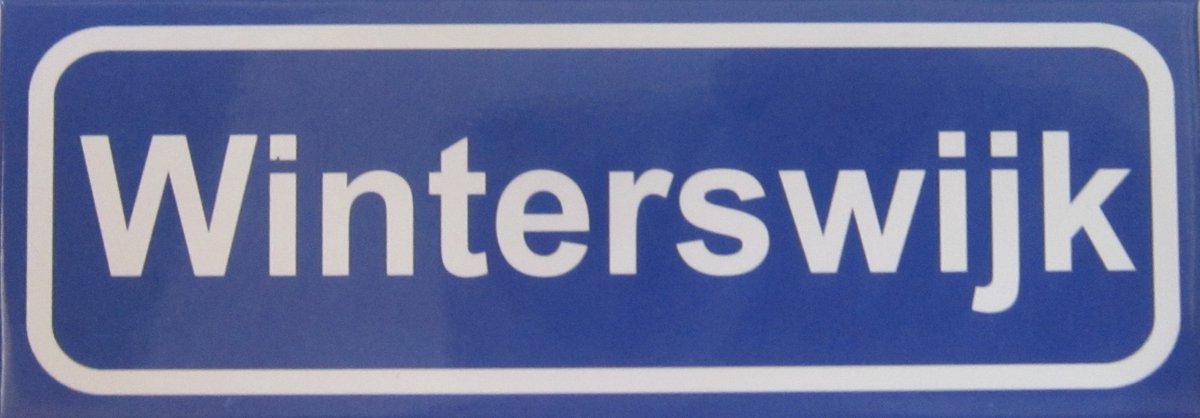 Souv© - koelkast magneet - plaatsnaam bord - kombord - souvenir - koelkastmagneetje - relatiegeschenk Winterswijk