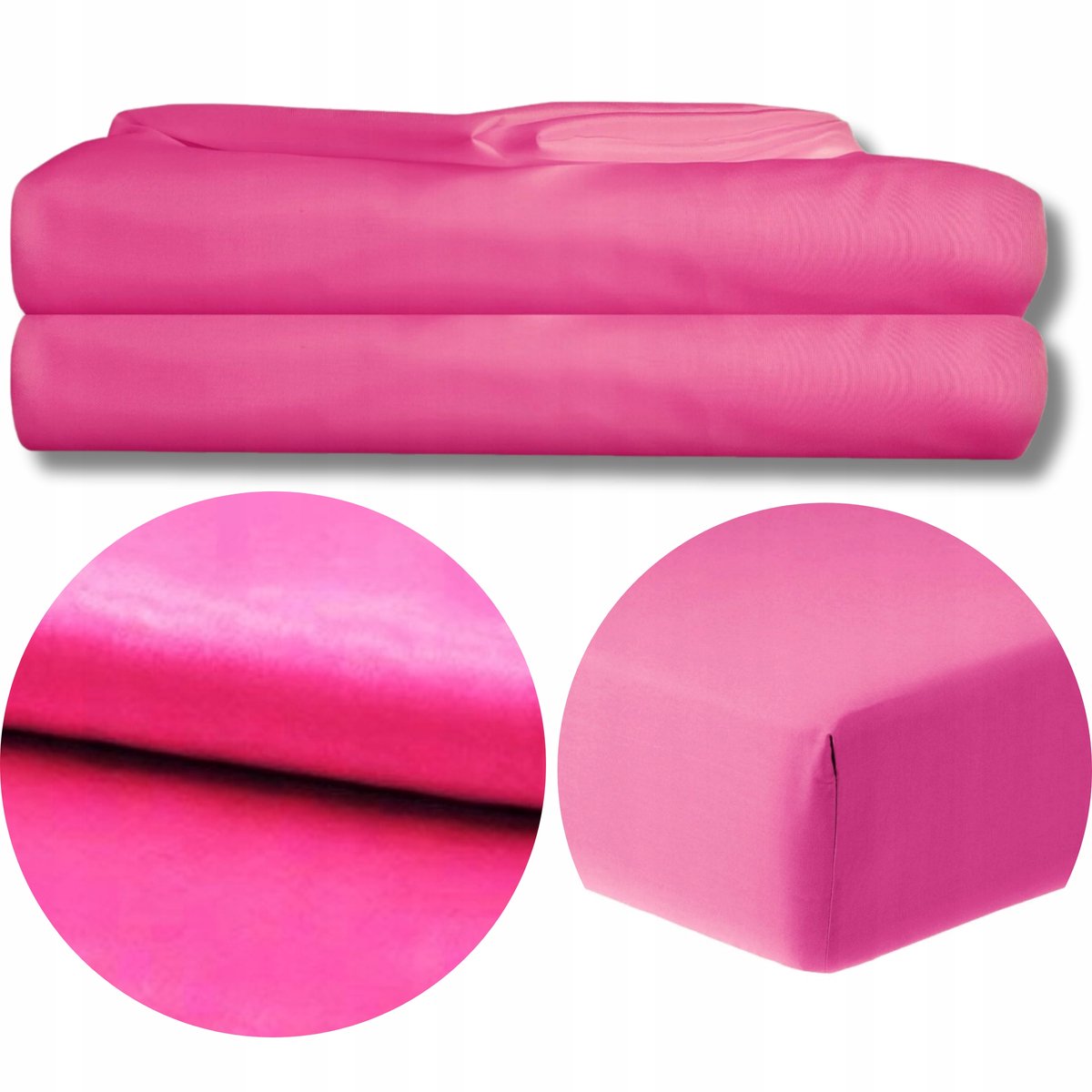 KONEY - Laken zonder elastiek 160 x 200 cm - microvezel - Fuchsia - 120 g/m²