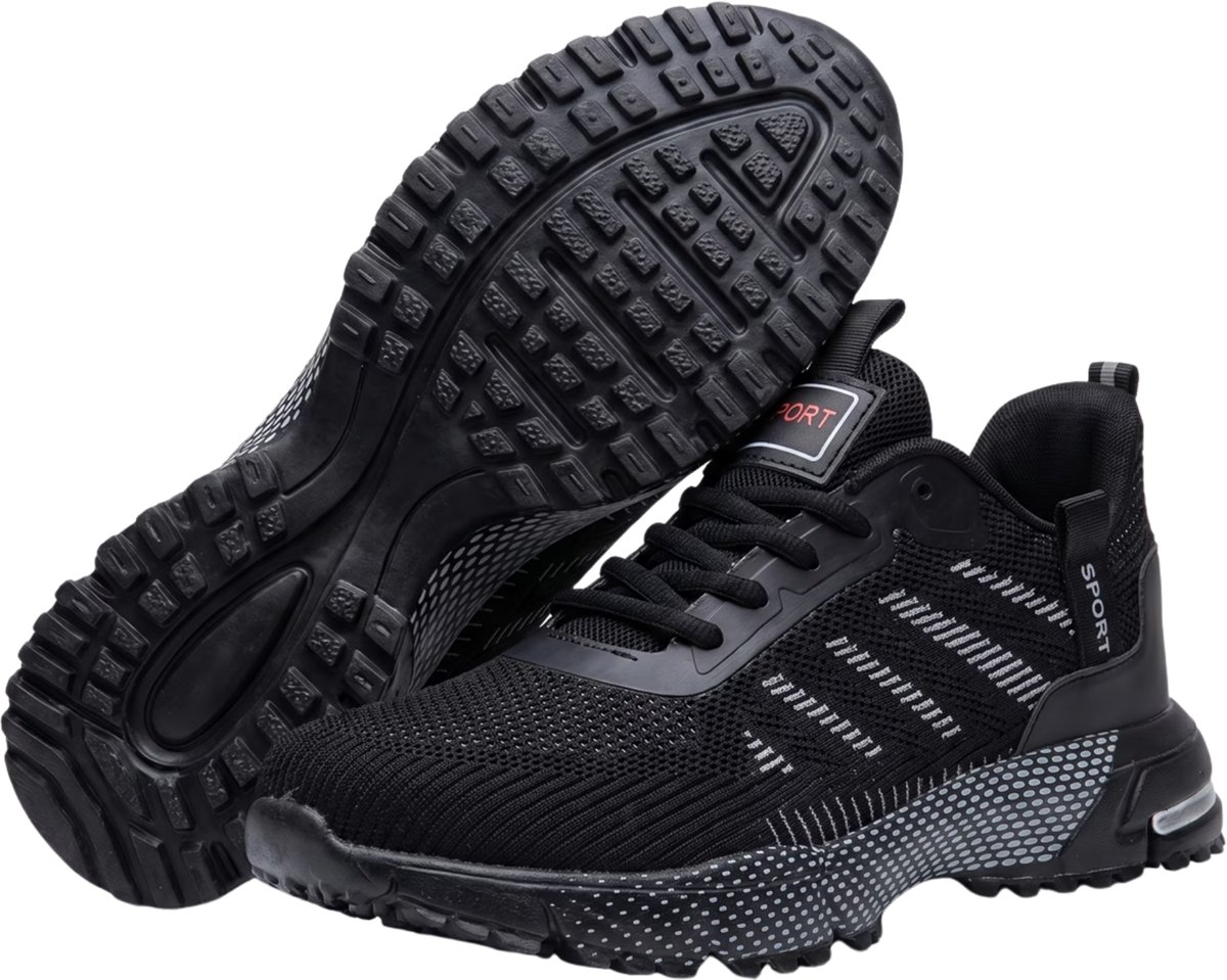 Currero Schoenen Heren Sneakers Comfortabel Wandelschoenen Casual Volwassenen 48 Zwart