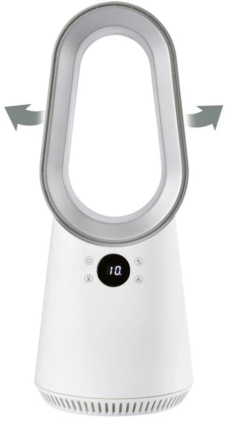 TRONIC Bladloze tafelventilator met afstandsbediening 50,7 cm - 10 standen - 24W - Wit - Ventilator