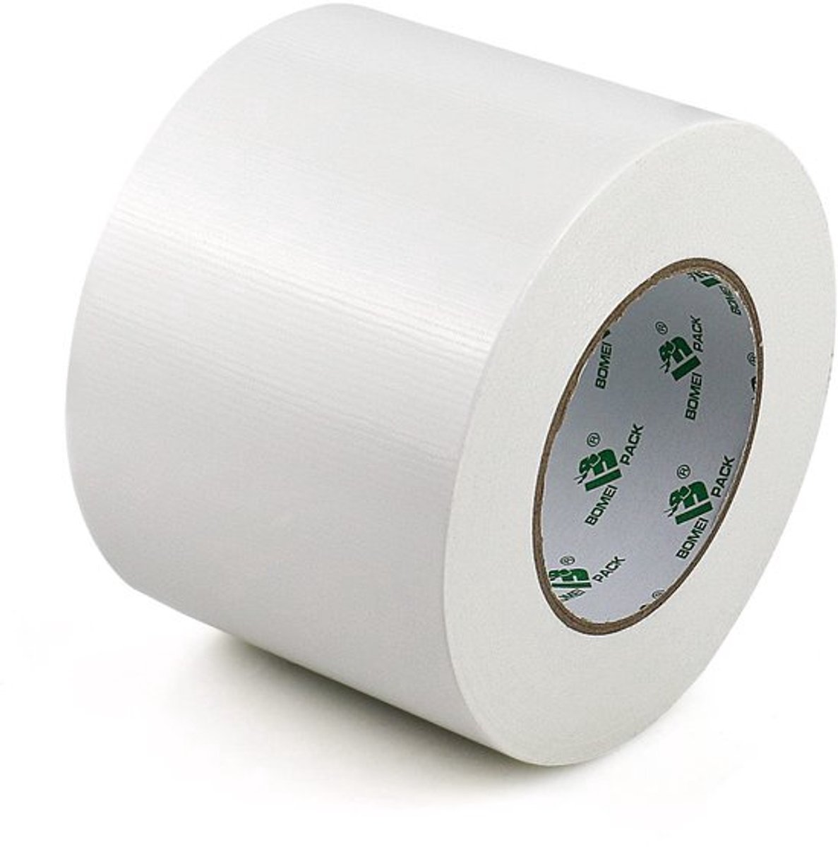 BOMEI PACK Weefseltape, duct tape, wit, 100 mm x 50 m, waterdicht pantsertape, plakband voor repareren, bevestigen, bundelen, versterken en afdichten, pantsertape