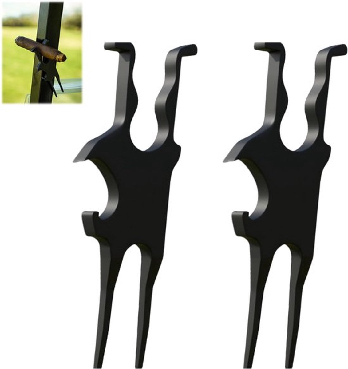 3-in-1 golfstandaard en divot-tool, magnetische houder voor golfkar, tee-standaard, gereedschap voor gazononderhoud, balmarker, flesopener, compacte golfaccessoires voor golfers