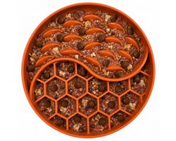 Anti Schrokbak Hond - Slowfeeder Hond - Tegen Schrokken - Voerbak Hond Honinggraat - Terracotta - HappyPaws