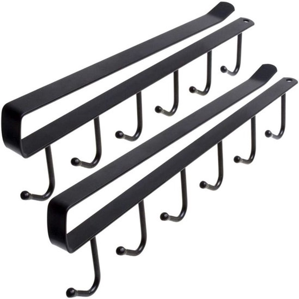 Kopjesrek met haakjes en een plankje eronder om kopjes aan op te hangen, twee sets beschikbaar.