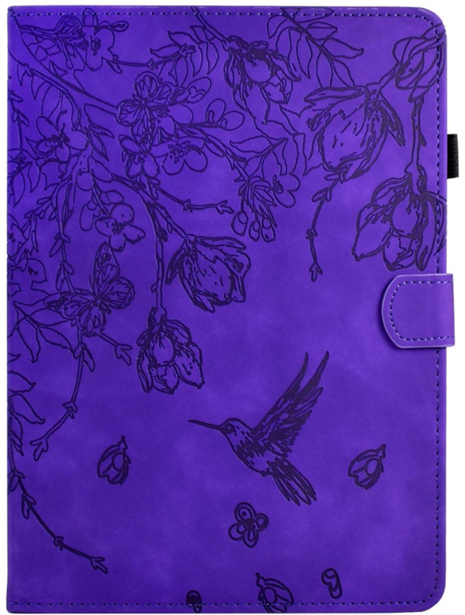 Bescherm-Etui Hoes Map geschikt voor Samsung Galaxy Tab S11 - 11"- Kolibrie - Paars